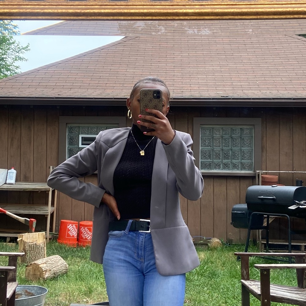 Grey Jennifer Lopez Blazer